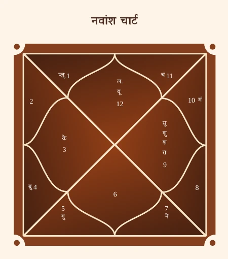 D9 / Navamsha — What Matures and Holds chart extracted from the Premium Kundli